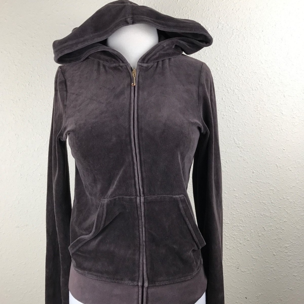 juicy couture women's  zip up pocket hoodie SZ/M